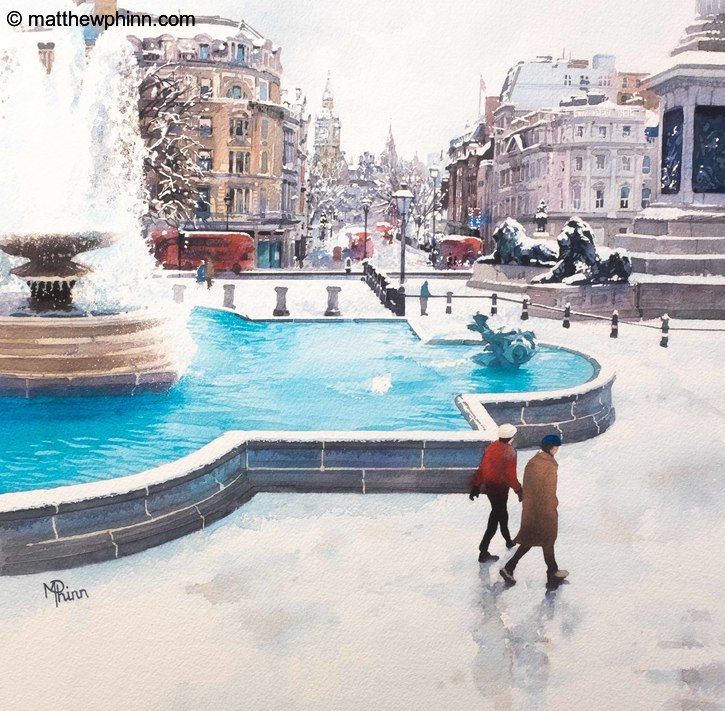 Snowy Morning, Trafalgar Square