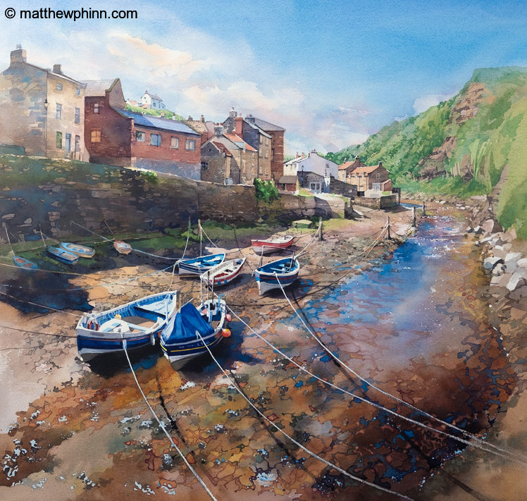 Moorings at Low Tide, Staithes Beck