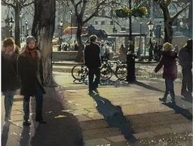 Shadows on Trafalgar Square